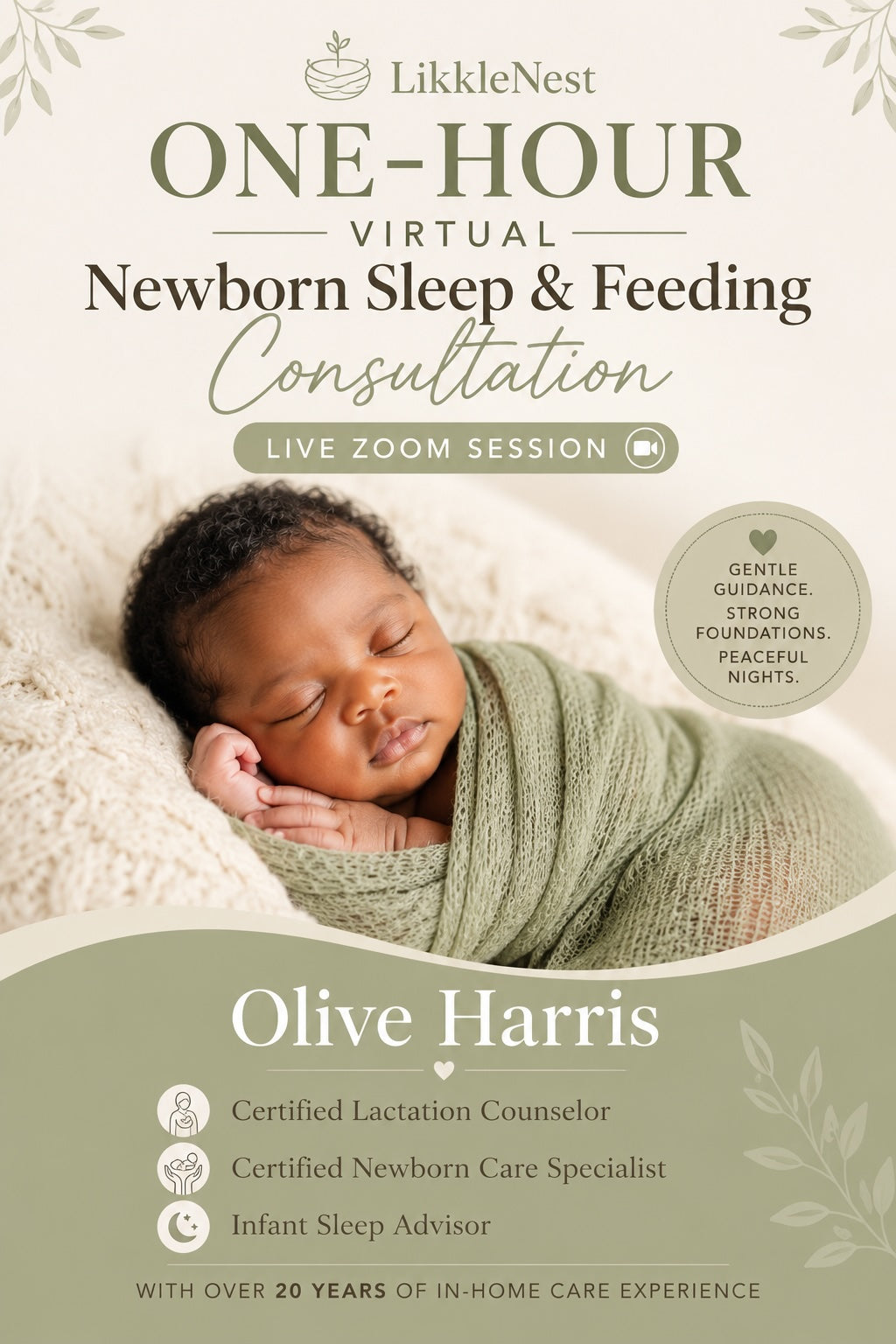 1-Hour Virtual Newborn Sleep & Feeding Consultation (Live Zoom Session)